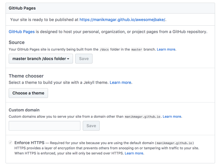 jbake with continuous deployment to github setup pages